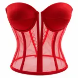 Bustier Corset Transparent à Baleines