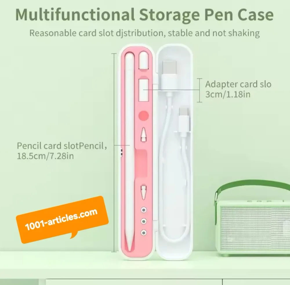 Boîte pour Apple Pencil iPad Pen comprenant 05 embouts de Stylet.