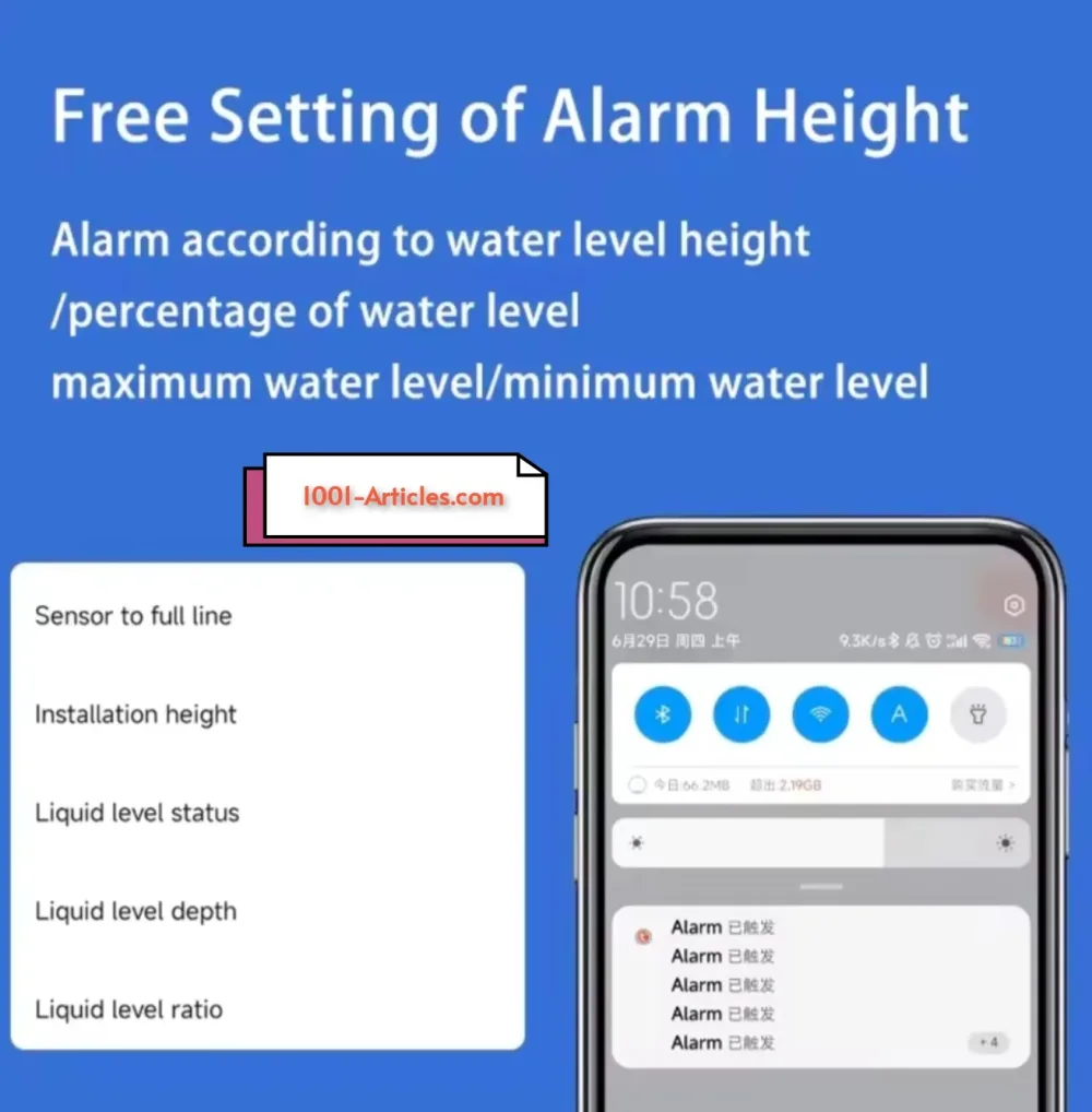 Capteur Smart Ultrasonique - niveau de l'eau d'une Citerne (Réservoir) Tuya Smart Wi-Fi
