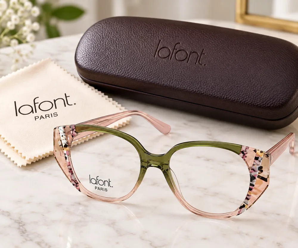 Monture Optique LAFONT Paris – Modèle HÉRITIÈRE – Design Papillon Bicolore