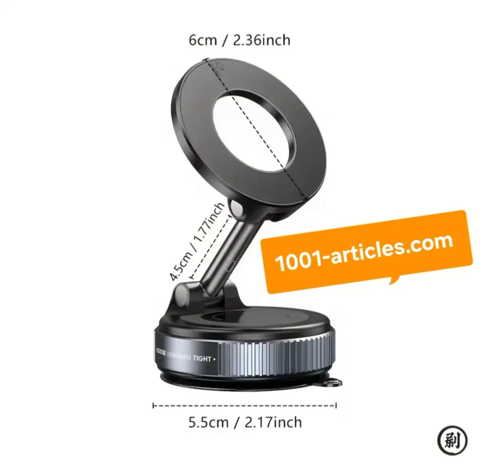 Support de Téléphone Magnétique, Pliable 360°, Puissant, pour Voiture, K007.