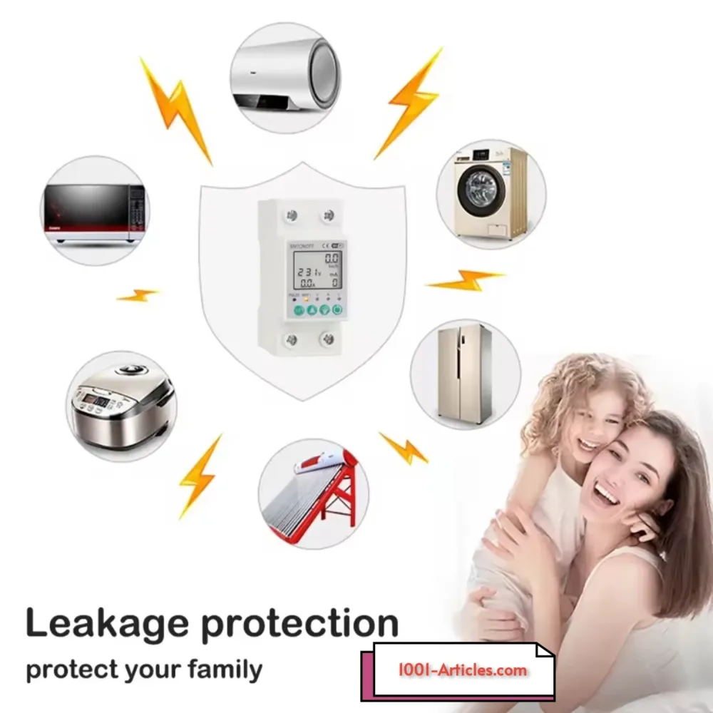 Protecteur de tension et d'ampérage SMTONOFF 63A, WiFi Tuya Smart