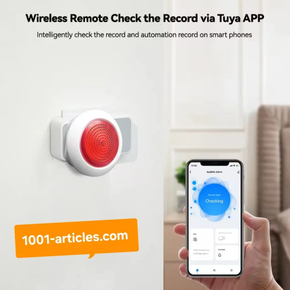 Sirène de sécurité intelligente Meian - Sonore et lumineuse Tuya Smart Zigbee.