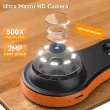 Loupe numérique / Microscope portable 2 MP, IPS 2.0 pouces, UHD 1080p, zoom 50X.