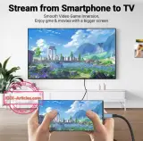 Adaptateur Type C vers HDMI 8k @ 60Hz 4K @ 120Hz, câble HDTV convertisseur TV.