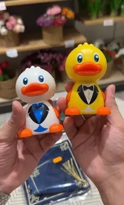 Canard Marcheur en Smoking – Duo Blanc & Jaune