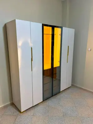 Dressing 2 Portes avec Profilé Aluminium et LED - دريسينغ عصري بـ 2 أبواب وإضاءة LED