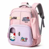 Sac à Dos Scolaire Delta Design Ergonomique avec Trousse et Pendentif Ours Inclus Gris SACKDS35GR - حقيبة ظهر مدرسية عصرية مع مقلمة مدمجة