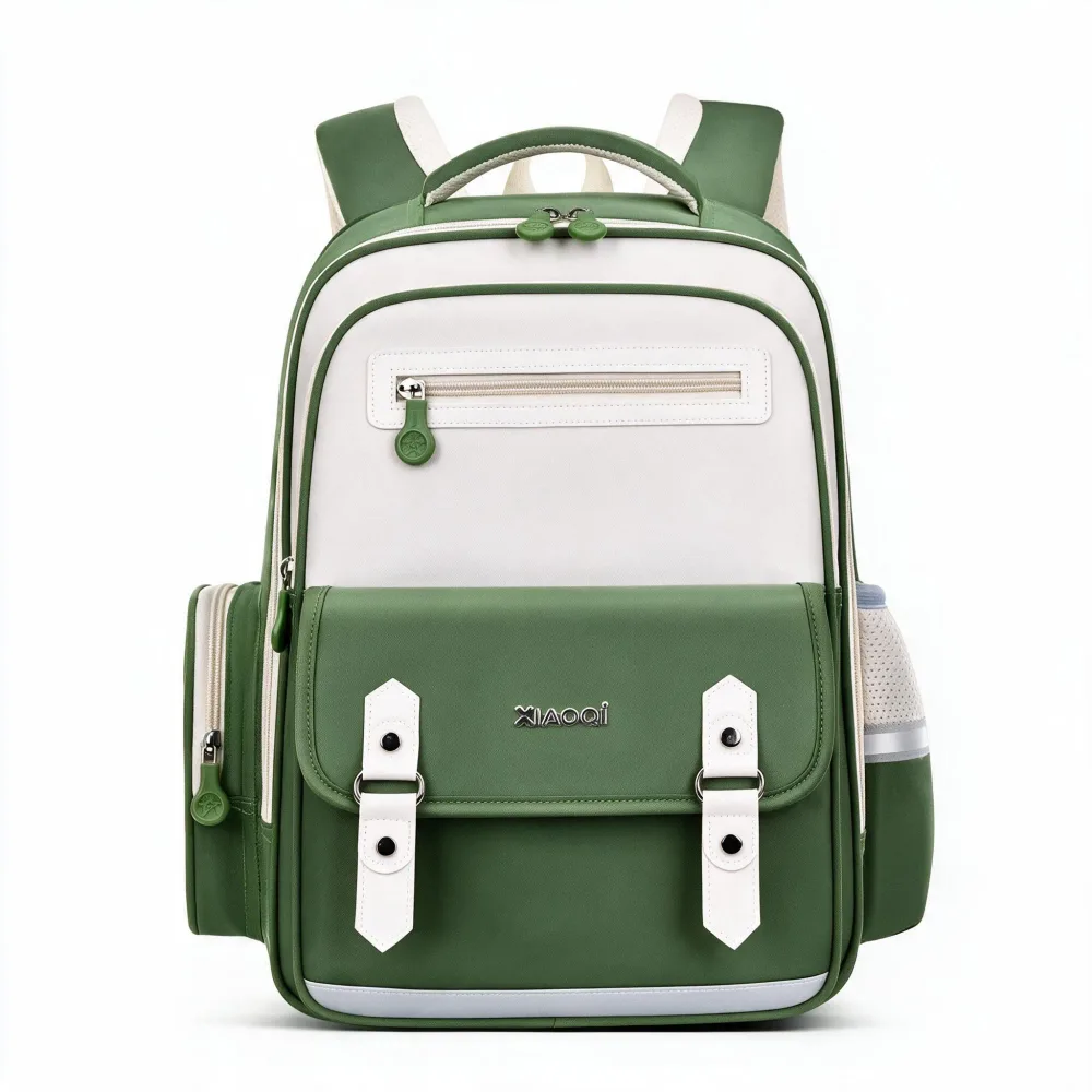 Sac à Dos Scolaire Style Kawaii Grand Volume Tissu Imperméable Vert SACKDS08VT - حقيبة مدرسية بتصميم كاوايي