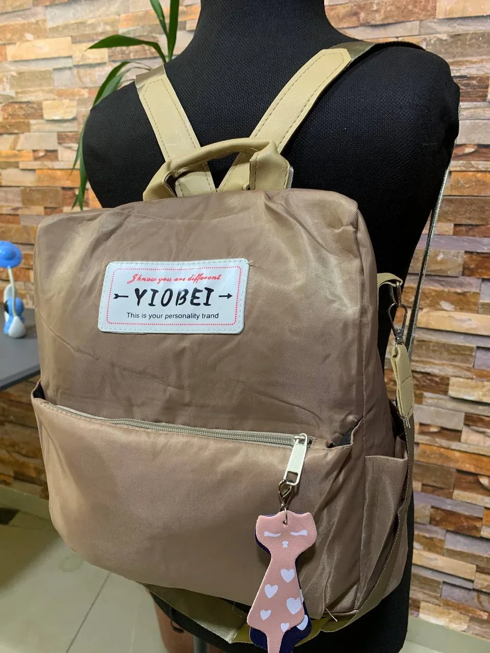 Sac à dos oxford Antivol étanche Pour Femme – Biege
