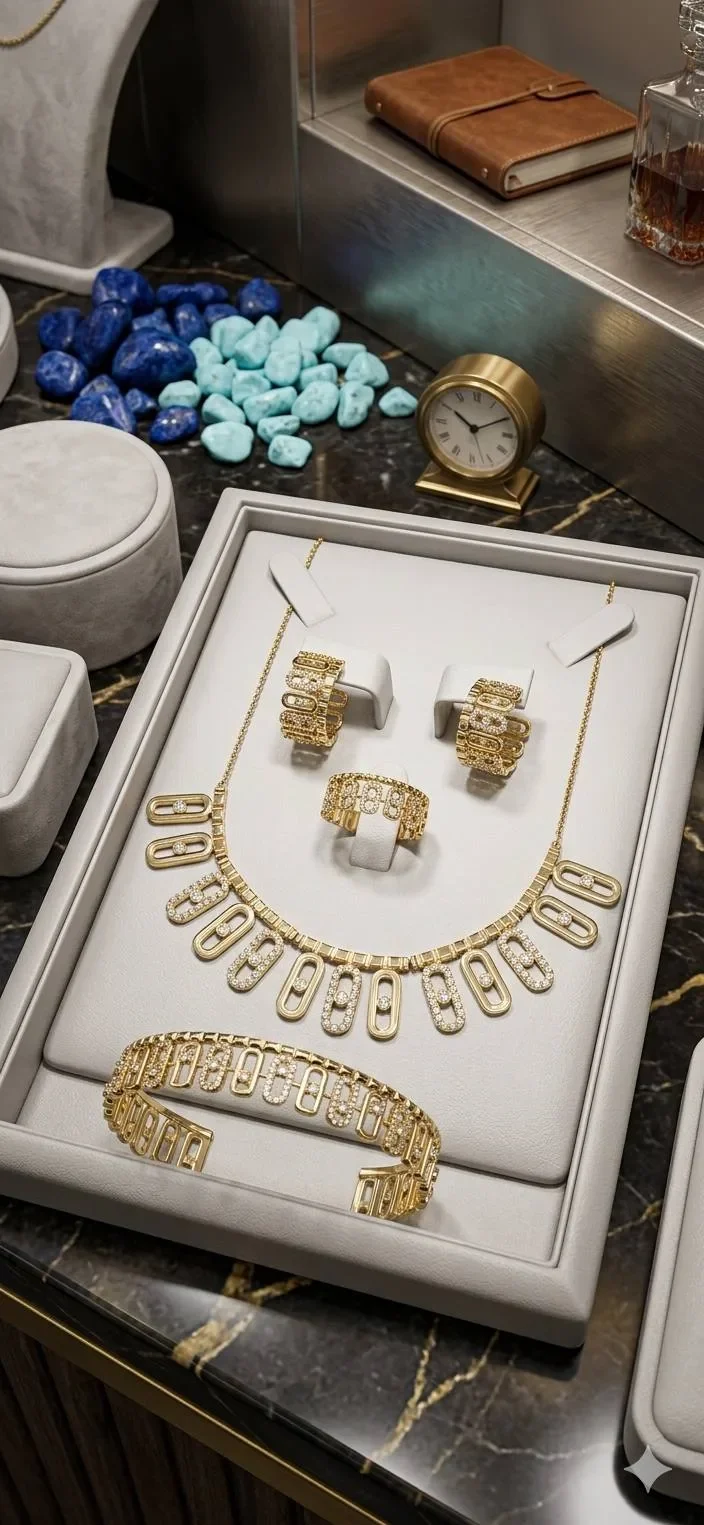 ​💎 Parure Royale "Éclat Infini" en Acier Inoxydable (4 Pièces)