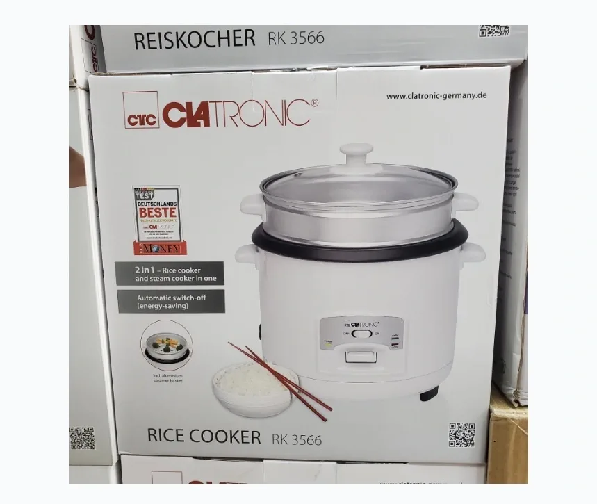 Cuiseur À Riz Et Cuiseur Vapeur 2en1 2.5L 700W Clatronic RK 3566