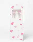 Set de Pailles en Verre Réutilisables – Motif Cœur