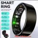 Smart Ring R09, Etui de Chargement, Etanche 5ATM, Noir.