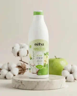 Nelya شامبو تفاح والقطن 1ل
