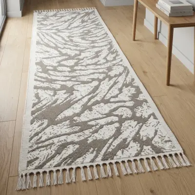 Tapis en coton, 3 m sur 1 m finition main