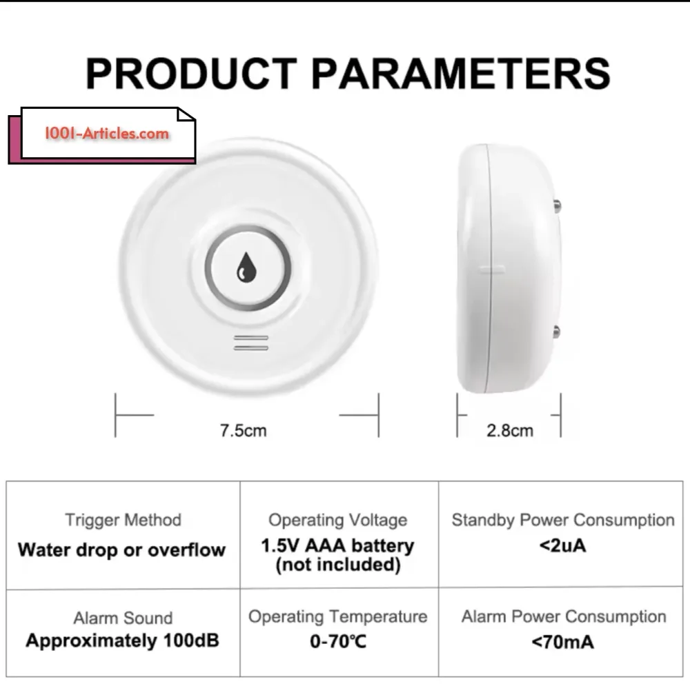 Détecteur de fuite d'eau Water drop Or Overflow- Tuya Smart - WiFi