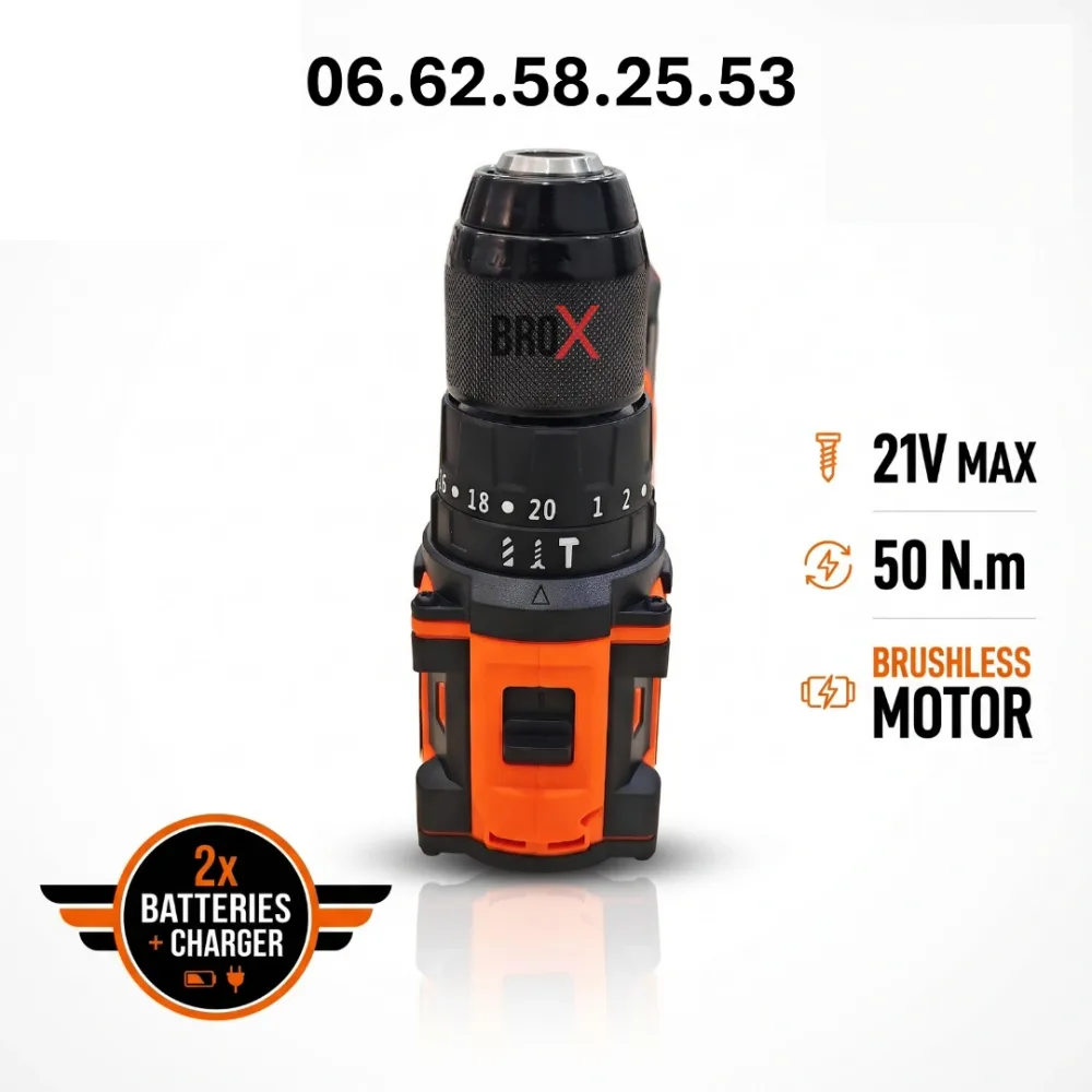 Perceuse-visseuse sans fil Brushless 21V - 50 N.m ORCA CD305HM-13