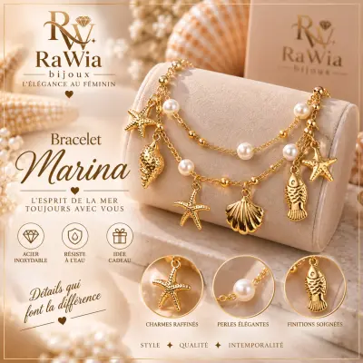 Bracelet Marina en acier inoxydable (garantie)