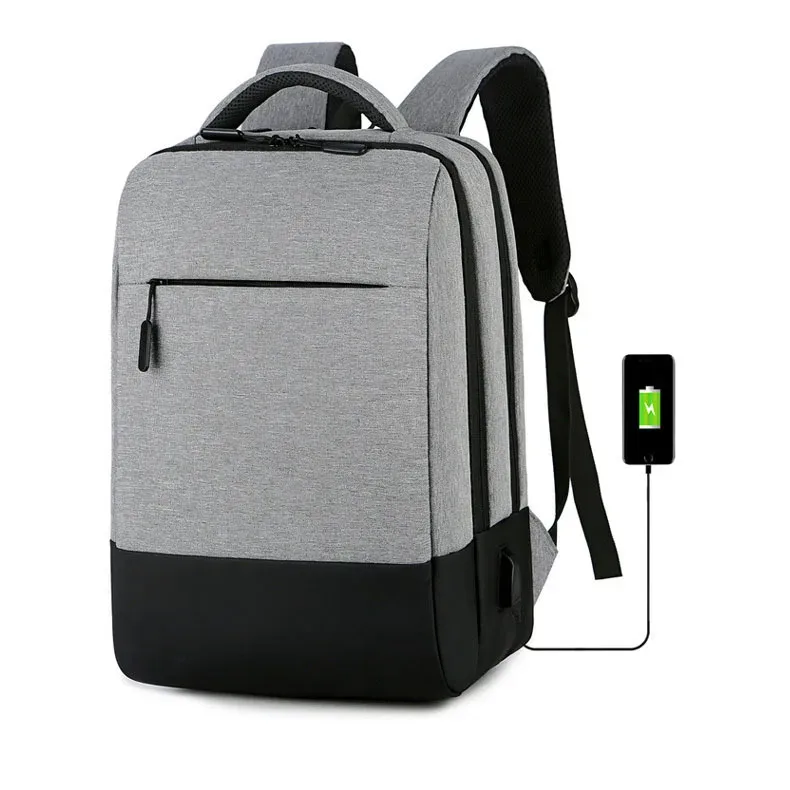 Sac à Dos Ordinateur Portable Multifonctionnel avec Port de Charge USB Grand Volume SACHM07GR - حقيبة ظهر متعددة الاستخدامات للكمبيوتر المحمول والعمل مع منفذ شحن