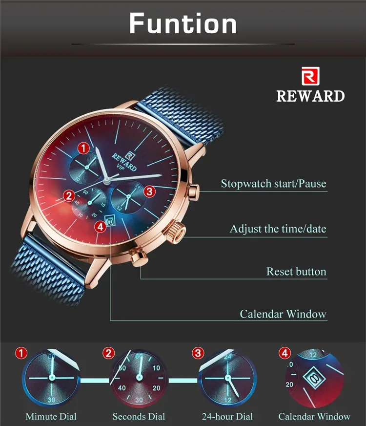 Nouvelle montre Quartz Reward VIP Original