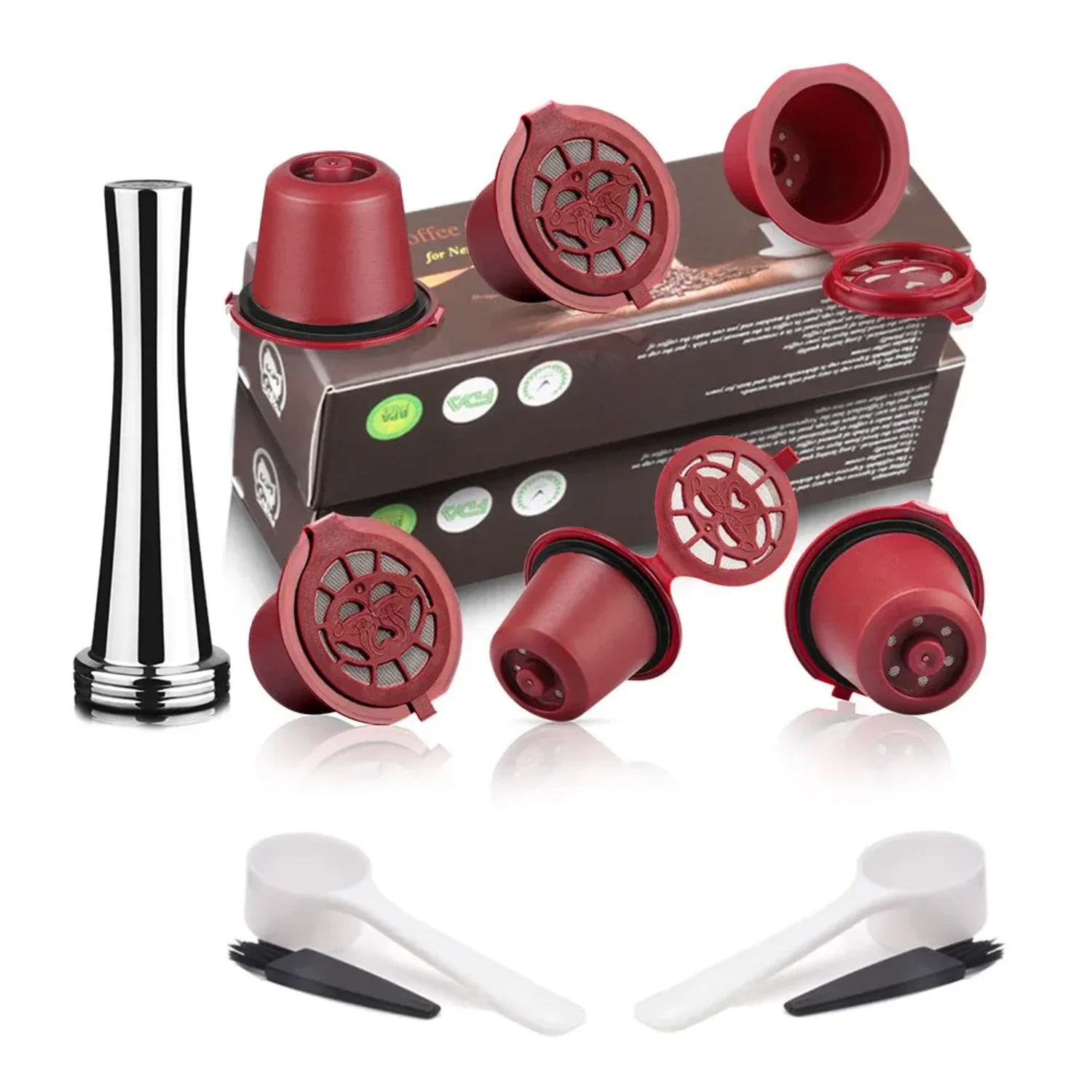 Pack 3Pcs Capsules Réutilisables Pour Machine À Café Nespresso – كبسولات قهوة قابلة لإعادة الملء
