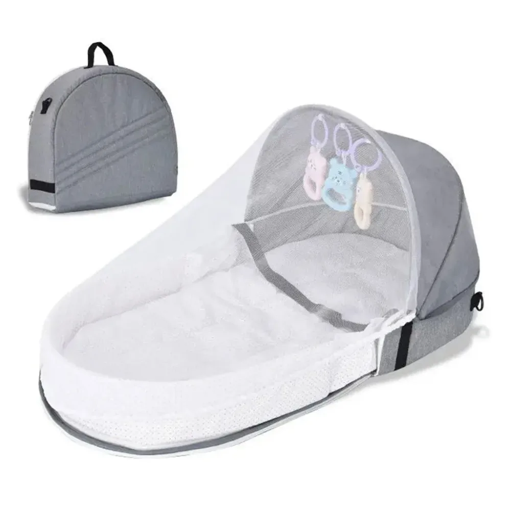 Lit et sac à langer pour enfants avec moustiquaire et auvent – سرير أطفال سهل النقل مع ناموسية مدمجة