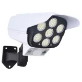 مصباح LED شمسي مقاوم للماء بتقنية SMD 77، مصباح خارجي للحديقة أو الشارع، مصباح حائط يعمل بالطاقة الشمسية على شكل كاميرا وهمية، مصابيح خارجية