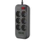 Power Strip  6 AC Outlets EU  SE6403