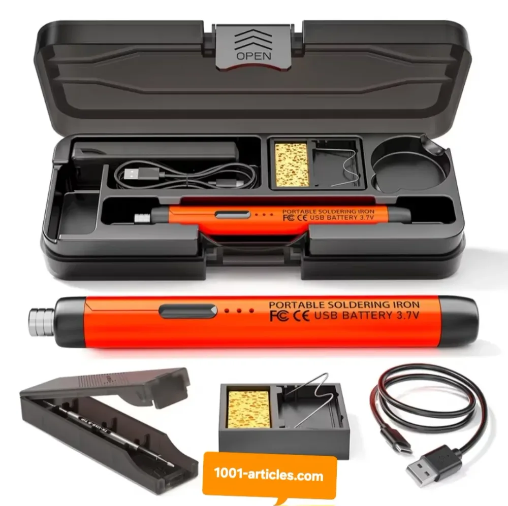 Fer à souder portable, sans fil, chauffage rapide, rechargeable USB.