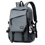 Sac à dos Tendance Pour Hommes en tissu Imperméable léger et respirant grande capacité SACHM08GR - حقيبة ظهر لحفظ الكمبيوتر المحمول والأعمال بتصميم عصري ومريح