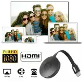 Chromecast 4K WiFi Adaptateur d'affichage sans fil TV Stick, Diffuseur de vidéo HD