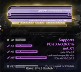 JEYI M.2 NVMe to PCle 5.0 Expansion Card PCle X4/X8/X16 Card 128Gbps Backward Compatible with PCle 4.0/3.0 for Win/Linux/Moc Os