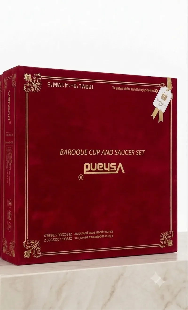 Baroque and saucer set