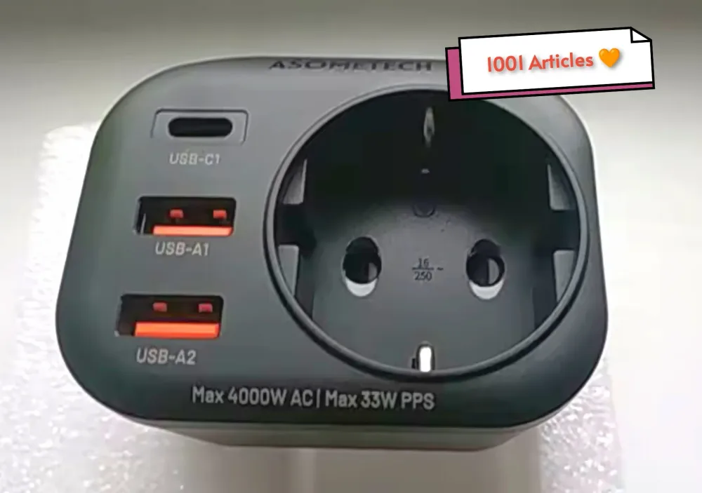 ASOMETECH 33W GaN Chargeur Murale
