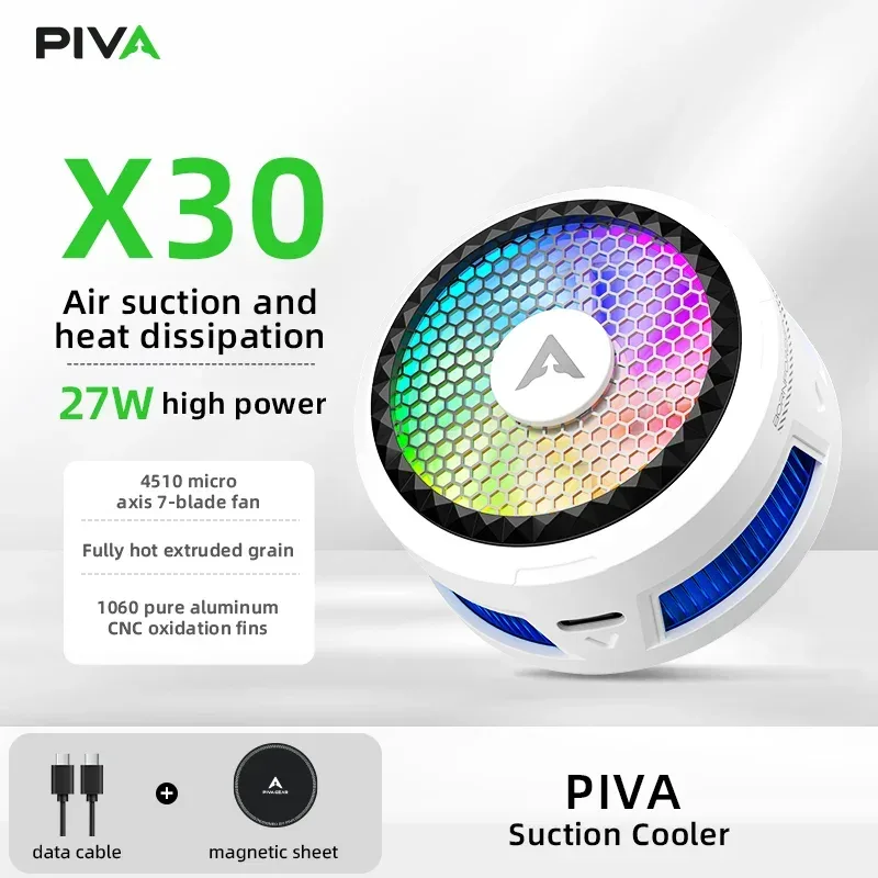 PIVA X30 – Refroidisseur Téléphone Gaming Magnétique 27W à Semi-conducteur