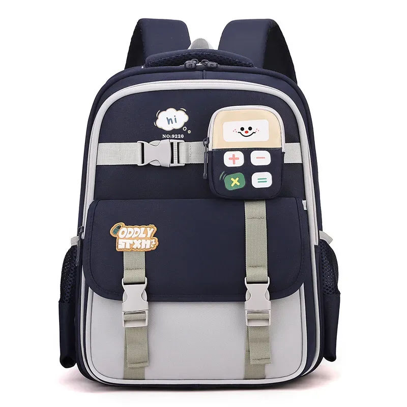 Sac à Dos Scolaire Enfant avec Trousse Motif Calculatrice Tissu Imperméable Rose SACKDS34RS - حقيبة ظهر مدرسية للأطفال