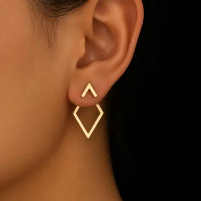Boucles d’oreilles losange géométrique