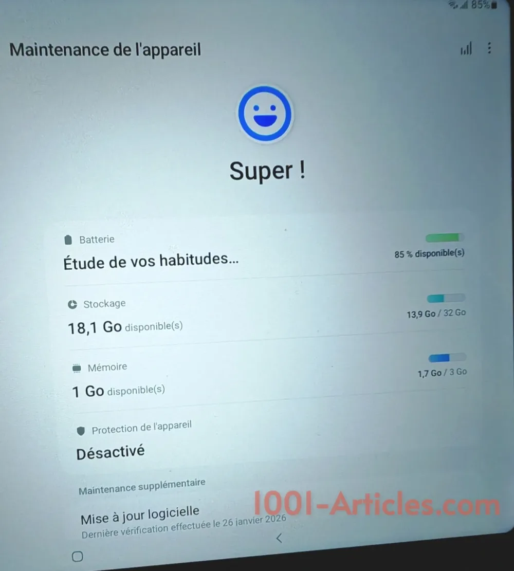 Tablette Samsung Tab A7, 10.4 pouces, 03 Go/32 Go, 7040 mAh