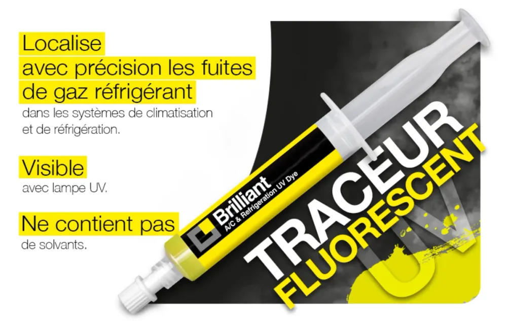 TRACE BRLLIANT VERTE ULTRA VIOLET DETECTEUR OF REFRIGERANT 6 PCS *7.5ML