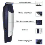 Kemei KM-5021 Tondeuse rechargeable USB – 3 guides 1/2/3 mm