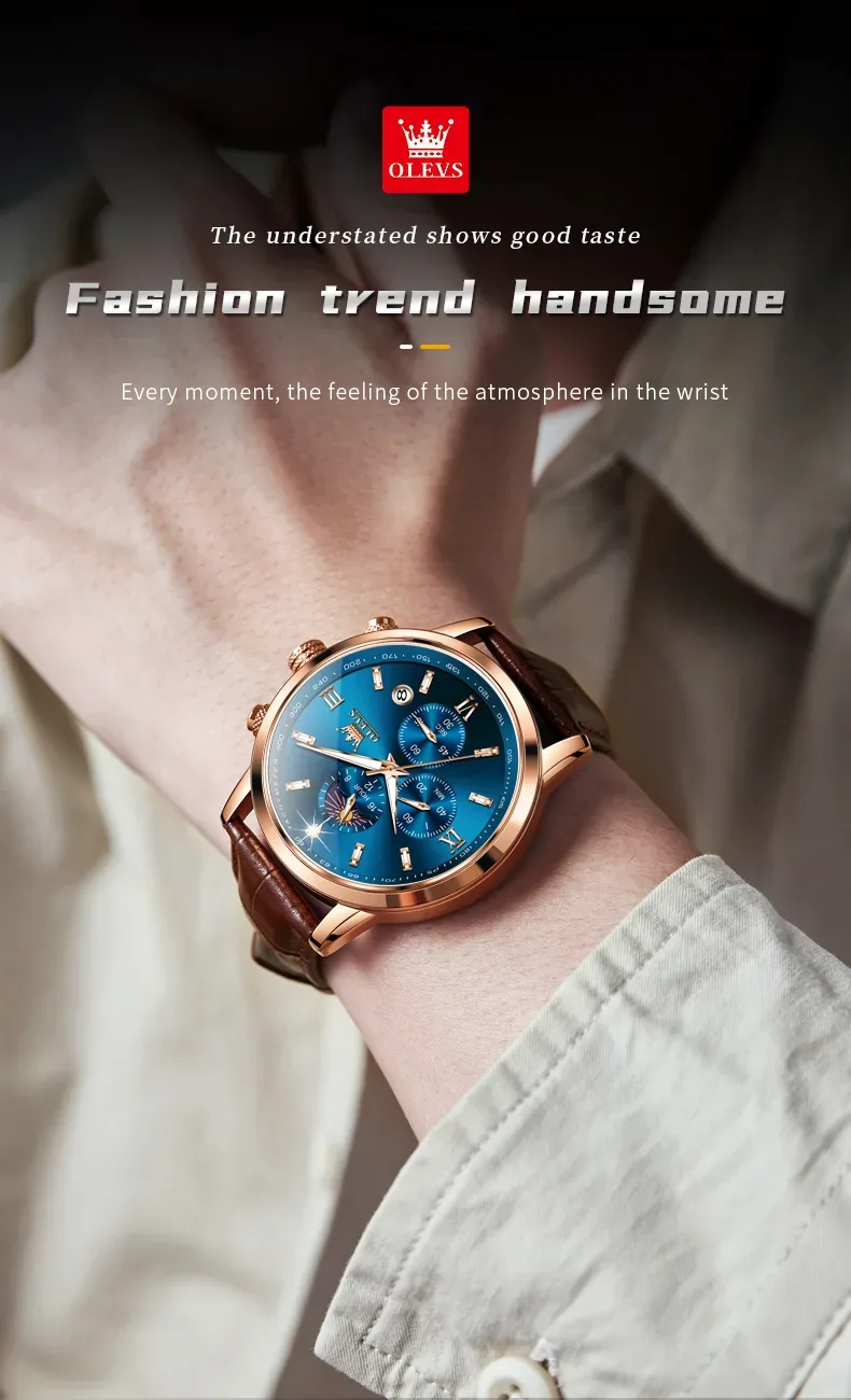 Nouvelle montre Quartz Olevs Original  homme