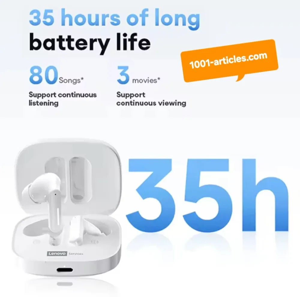 Écouteurs True Wireless TWS Bluetooth Headset, ANC LENOVO LE209.