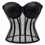 Bustier Corset Transparent à Baleines