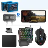 M1 Pro+ – Combo Gaming Mobile 5-en-1 Clavier, Souris & Support Téléphone
