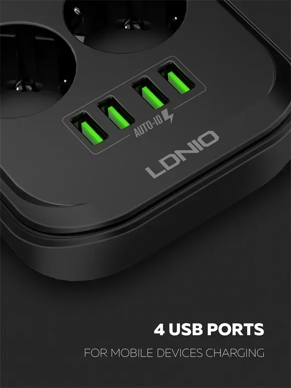 Power Strip  6 AC Outlets EU  SE6403