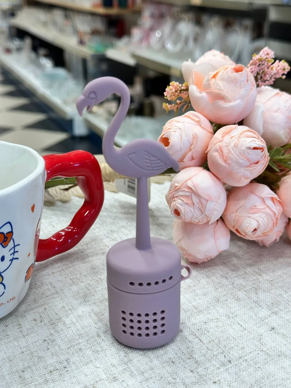 Infuseur à thé Flamant Rose en Silicone