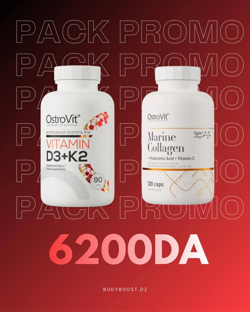 Marine collagene 120 tabs + D3k2 90 tabs
