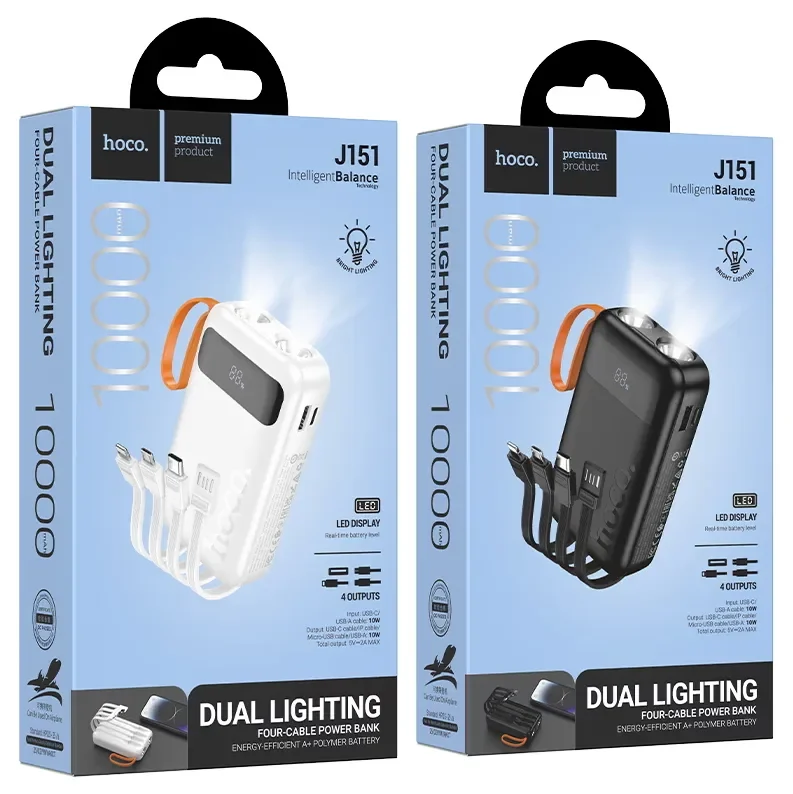 Power bank  J151 Spirit  10W 4 cables 10000mAh